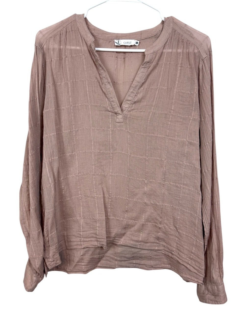 Carve Designs Dylan Gauze shirt Dusty Rose Color sz Small